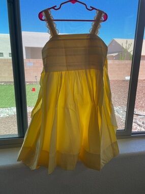 NWT mayoral Yellow Lace Strap Sundress girl 10years